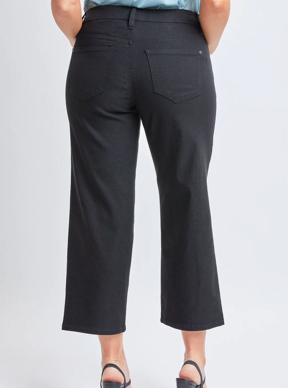 Hyperstretch Cropped Pants In Black by SidePony Boutique