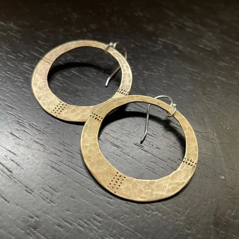 Orijen's Divine Earrings: Your choice of Brass or Silver! by jenkahnjewelry