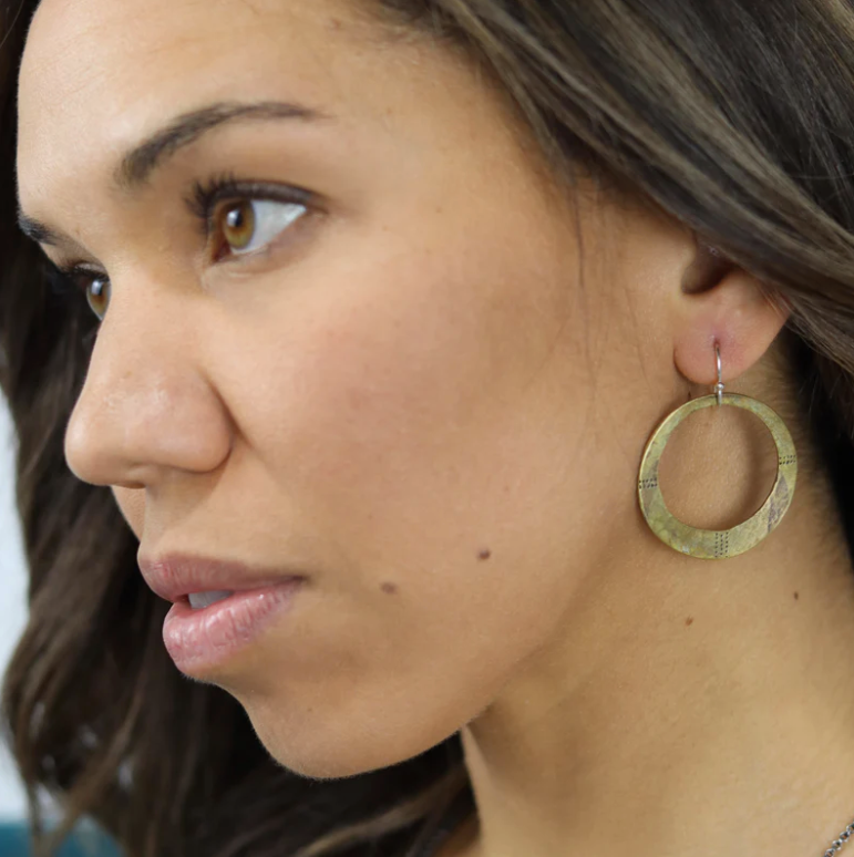 Orijen's Divine Earrings: Your choice of Brass or Silver! by jenkahnjewelry