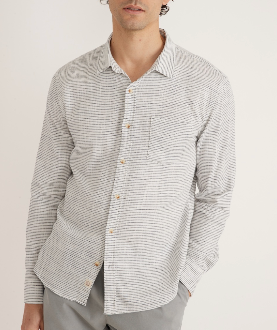 Marine Layer Stretch Selvage Long Sleeve Shirt by Harbour Thread