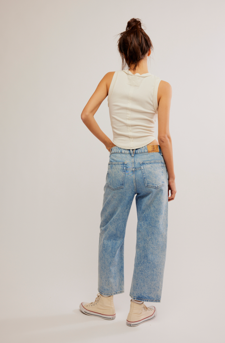 Free People Deep Trance Dropped Boyfriend Jeans by Harbour Thread