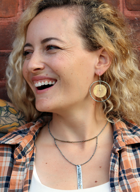 Circles Within Earrings by jenkahnjewelry