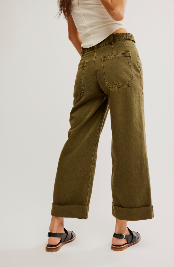 Free People Palmer Cuffed Jean by Harbour Thread