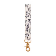Pressed Floral Wristlet Keychain