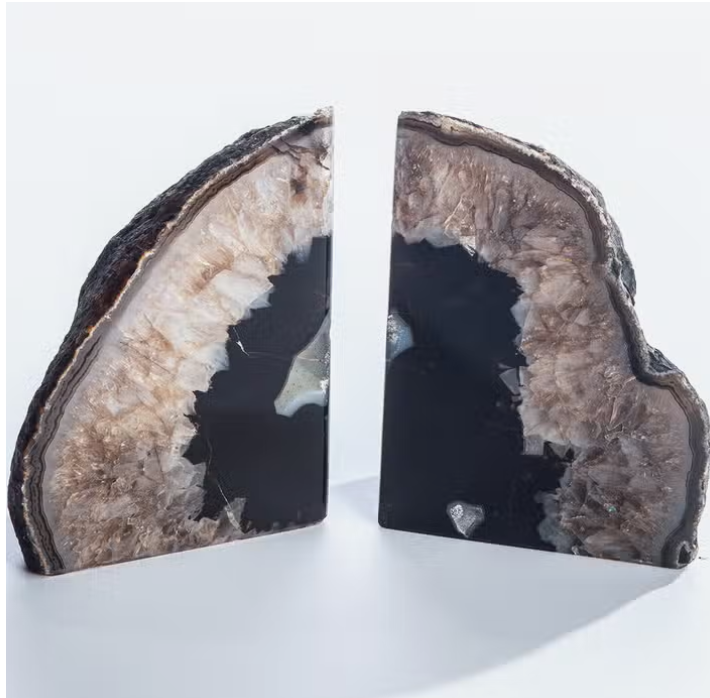 Black Agate Bookend