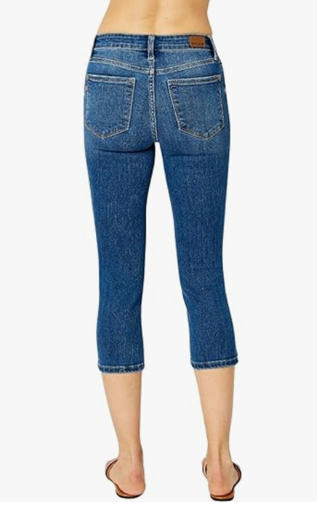 Judy Blue Capri with Side Slit by SidePony Boutique