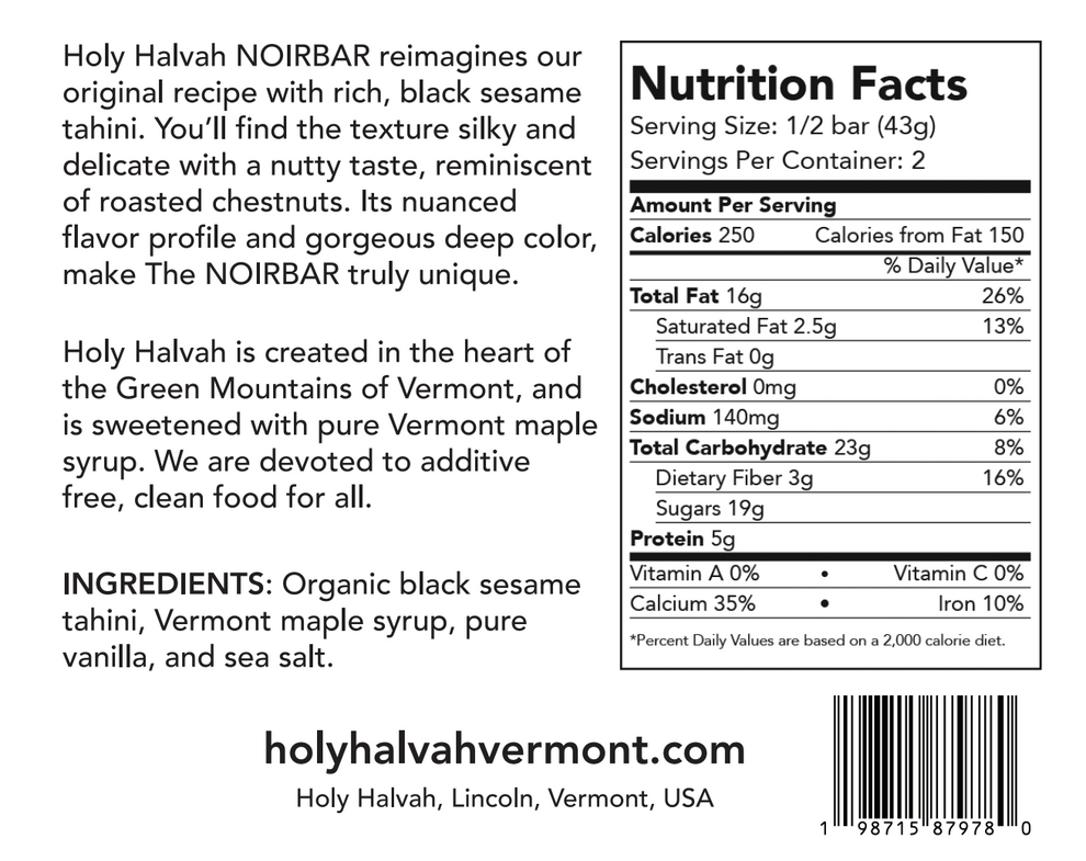 Holy Halvah - Organic Sesame Tahini with Pure Vermont Maple Syrup - Holy Halvah