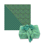 Small Reusable Cloth Furoshiki Gift Wrap | Christmas Trees & Stars by Shiki Wrap