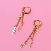 Snake Chain Huggie Earrings