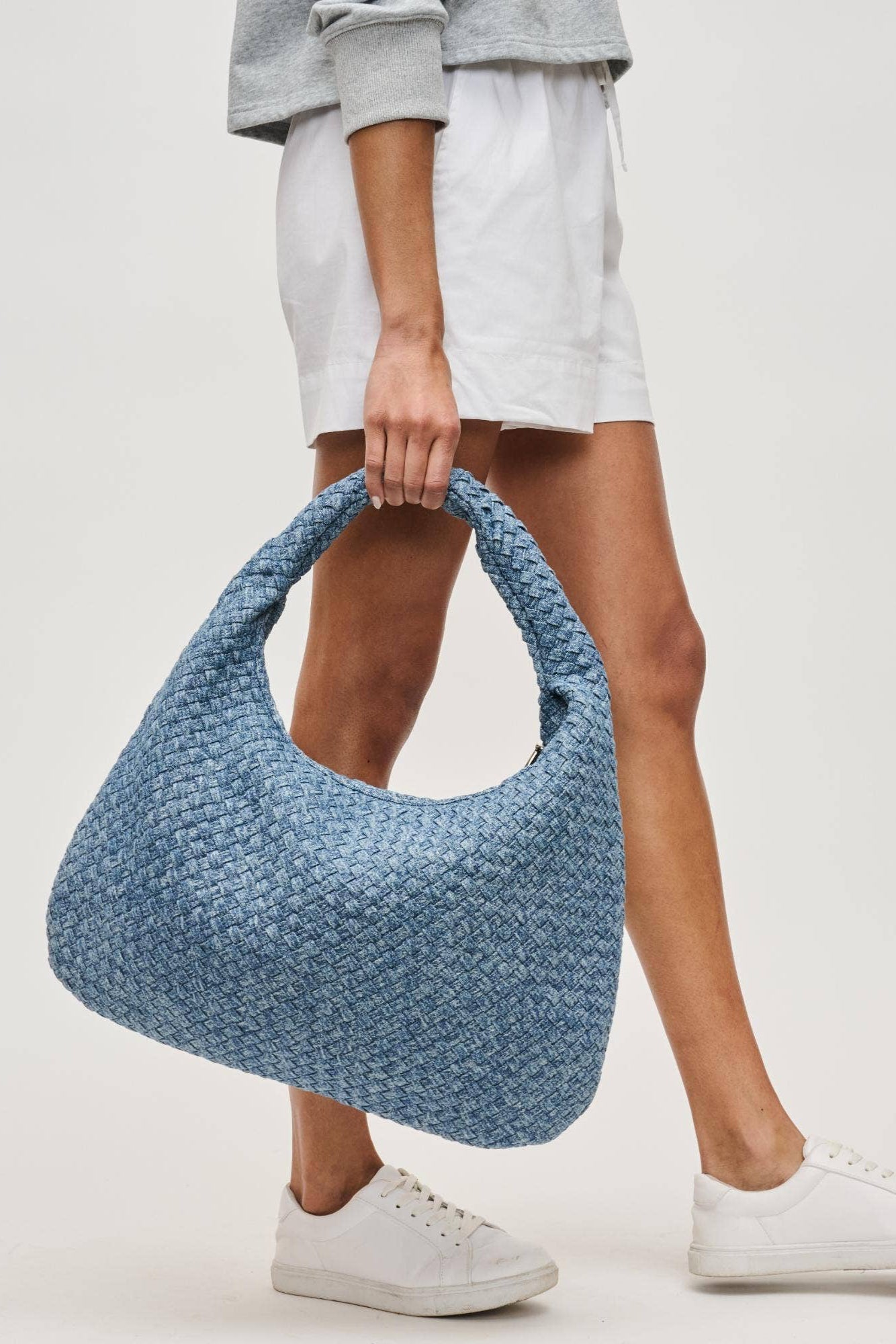 Sol and Selene Dare to Dream - Large Woven Denim Hobo: Denim by Dear Lucy