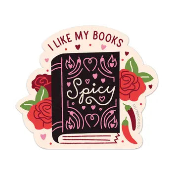 I Like My Books Spicy Sticker