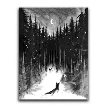 Silver Foil Whimsy Gothic Prints