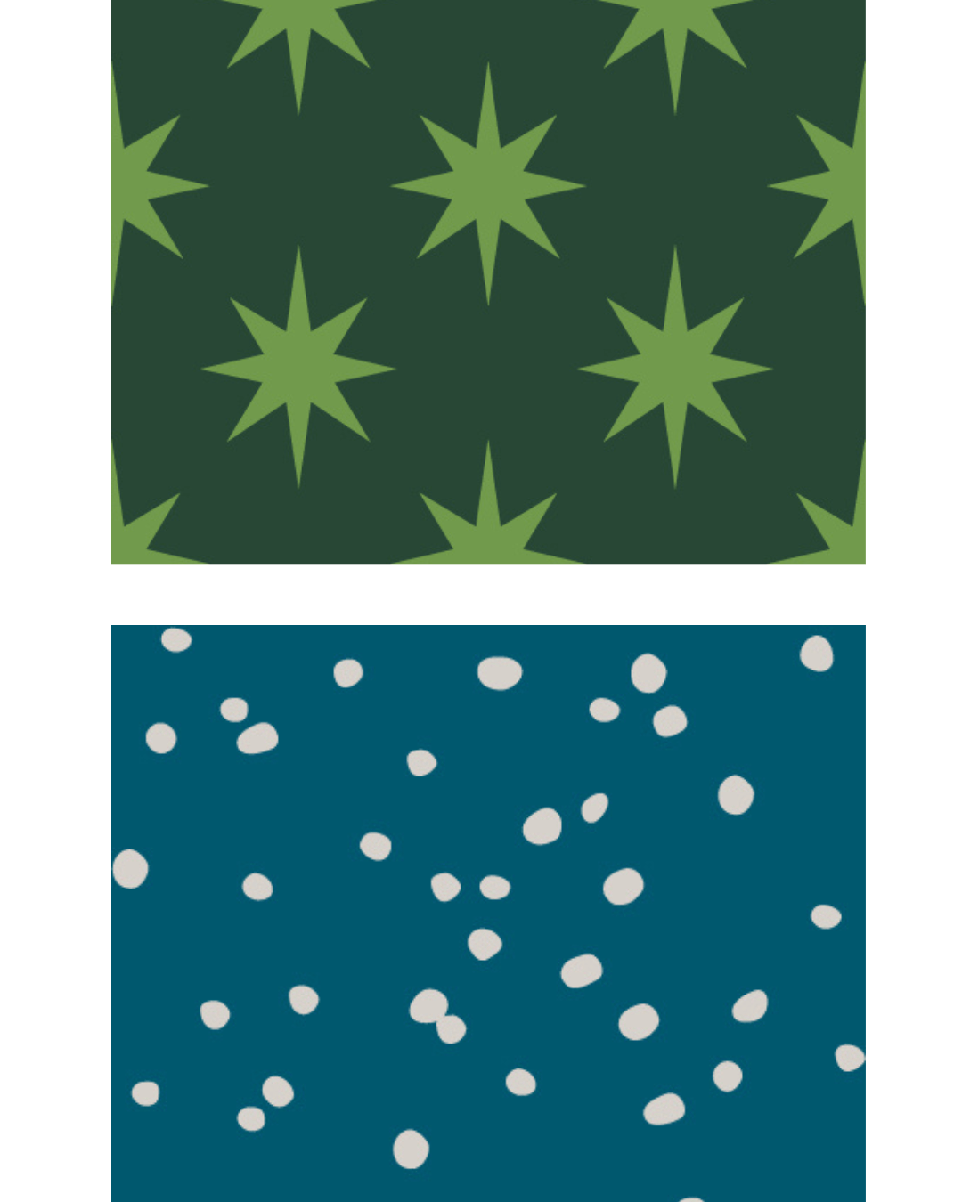 Medium Reversible Reusable Fabric Gift Bag | Stars and Snow