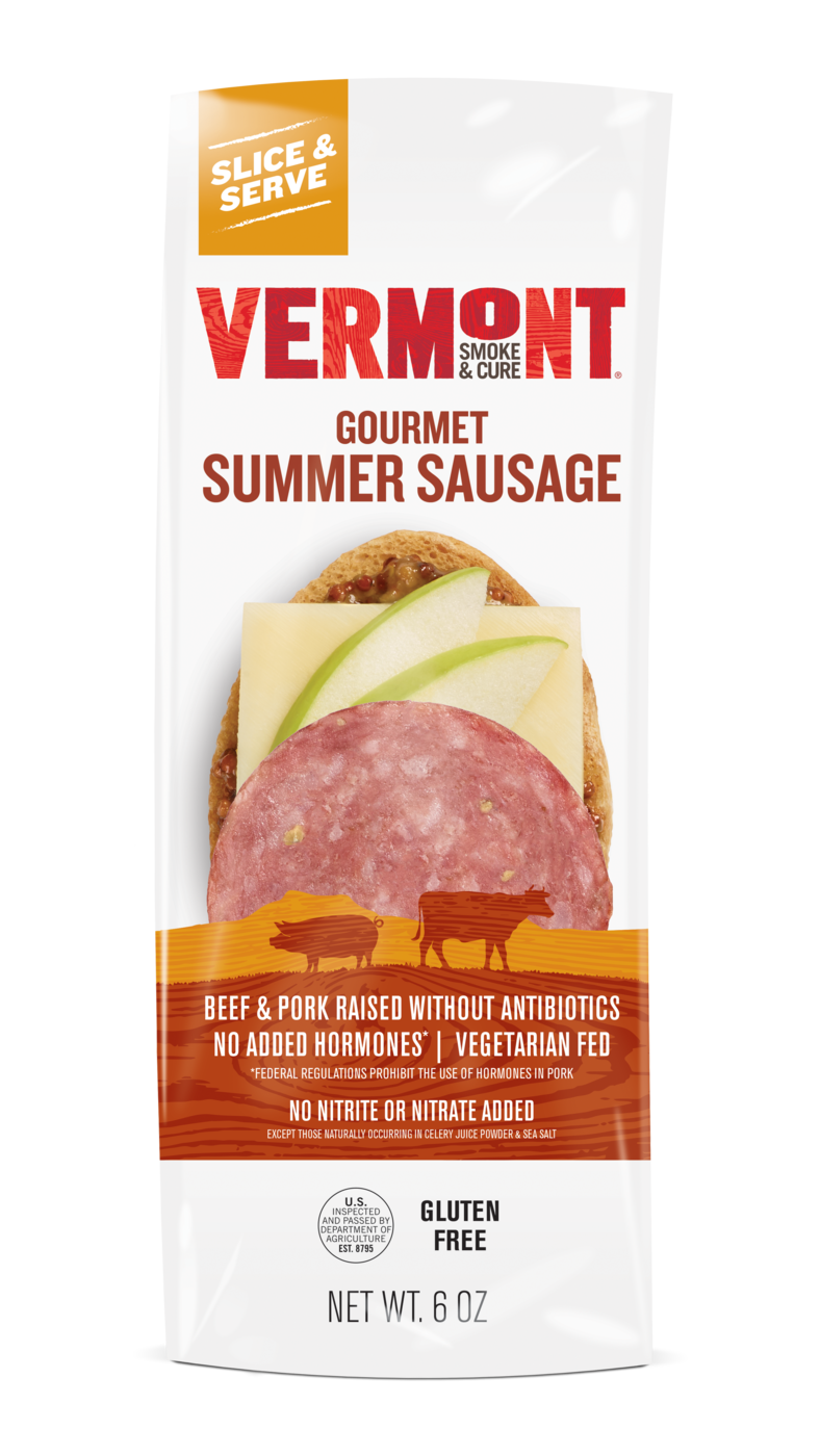 Uncured Gourmet Summer Sausage - 6 oz - Vermont Smoke & Cure