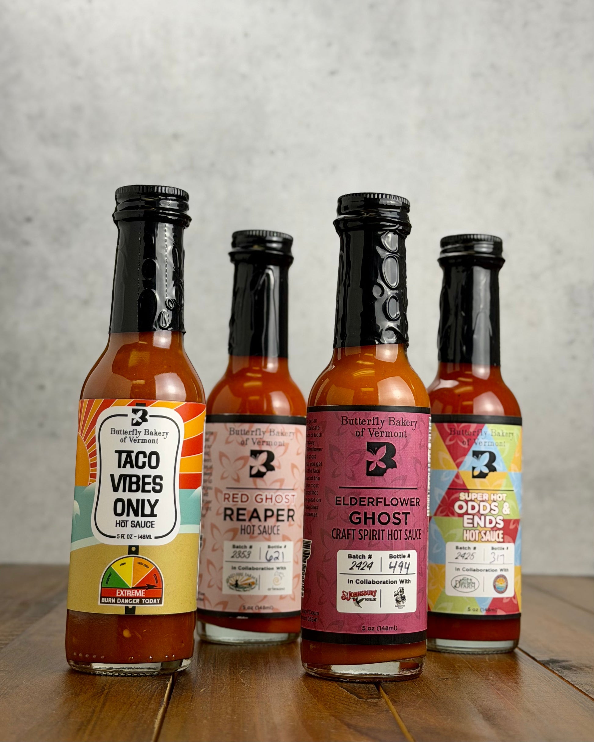 Super-Hot Hot Sauce Collection by Butterfly Bakery of Vermont