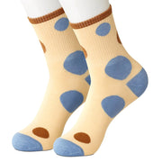Tan and Blue Bubbles Women's Socks