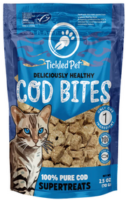 Tickled Pet Cod Bites Cat Treats 2.5oz