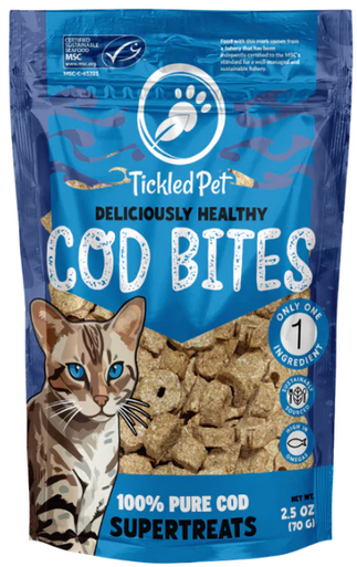Tickled Pet Cod Bites Cat Treats 2.5oz