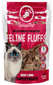 Tickled Pet Beef Lung Fluffs Cat Treats 2.5oz