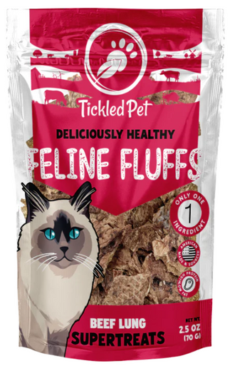Tickled Pet Beef Lung Fluffs Cat Treats 2.5oz