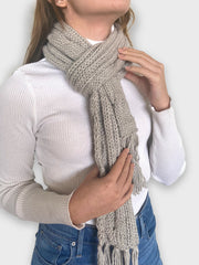 Touch of Grey Alpaca Scarf