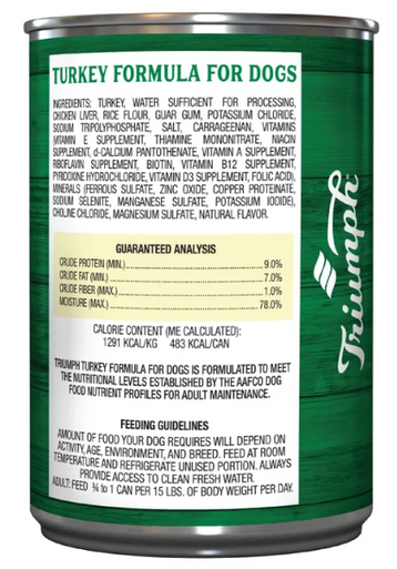 Triumph Turkey Dog Food 13.2oz