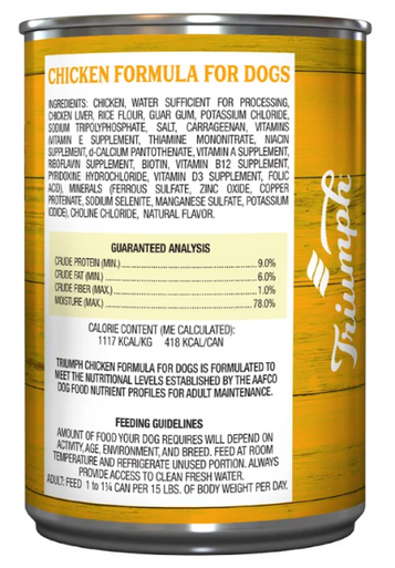 Triumph Chicken Dog Food 13.2oz