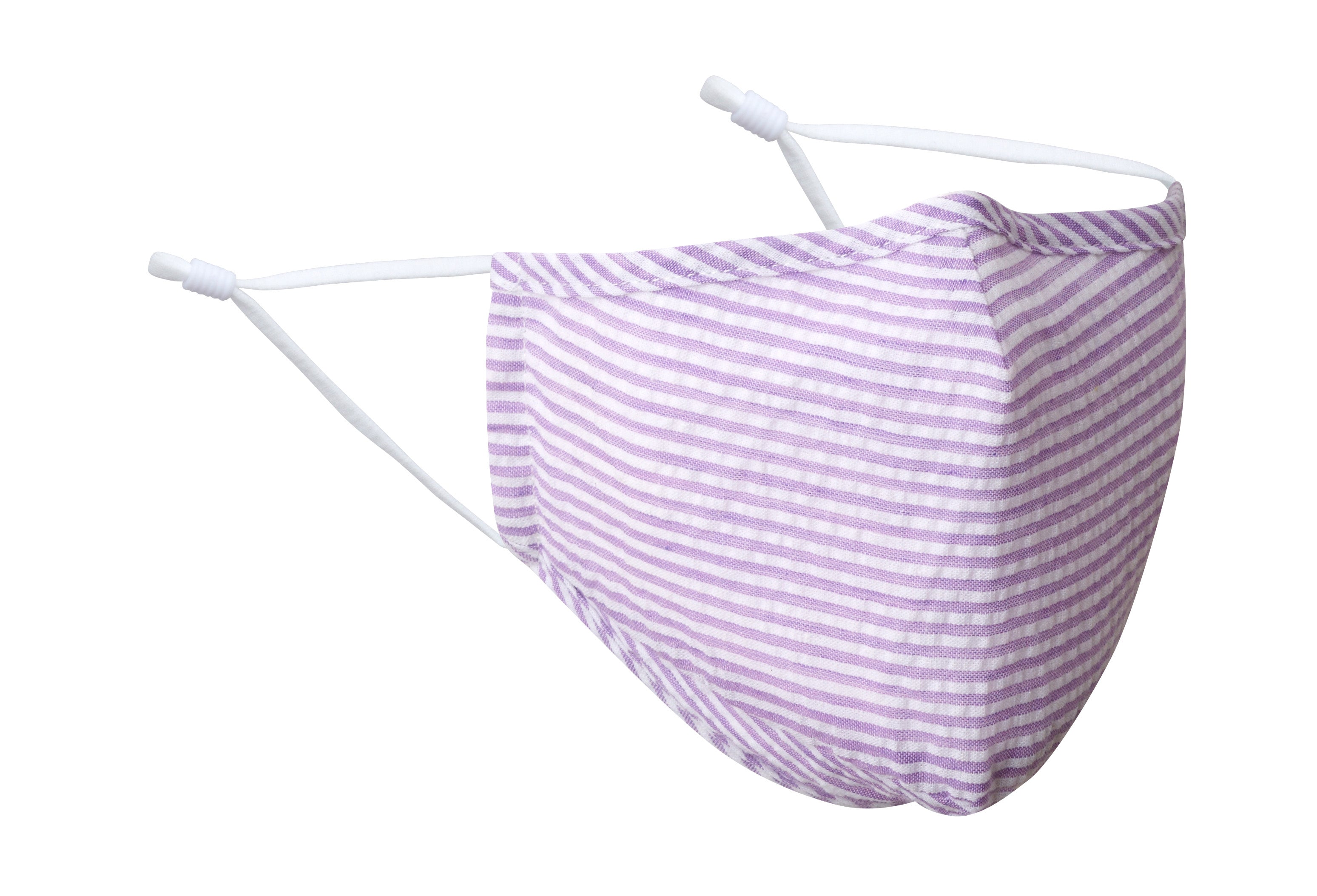 Purple Seersucker Face Mask
