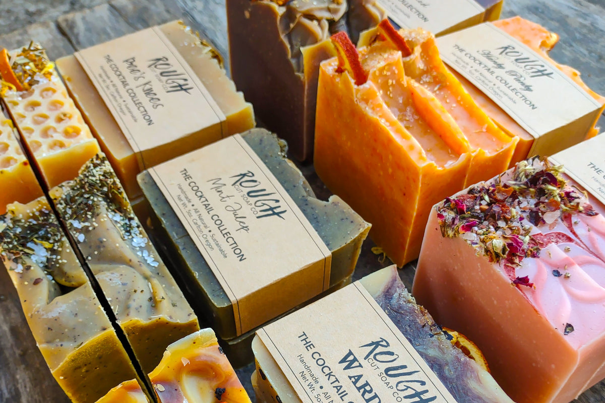 SALE! Handmade Rough Cut Soap Bars - Limited Edition Cocktail Collection by Wild Lark
