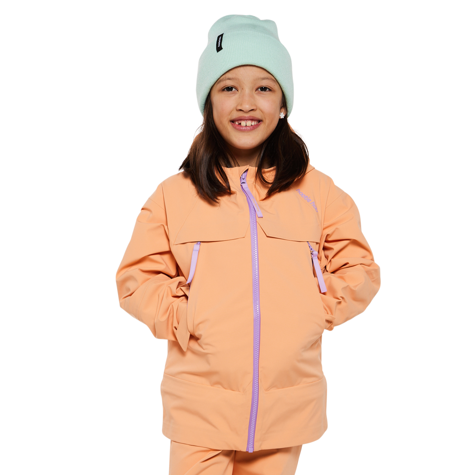 Kids Tiptop 3L Shell Jacket - Apricot by Hootie Hoo