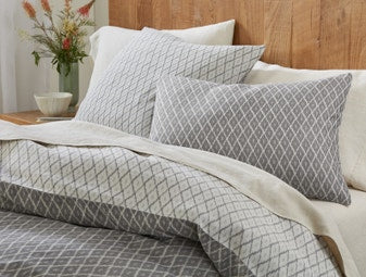 Coyuchi Travertine Reversible Organic Duvet Cover