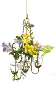 Triple Hanging Vase Display