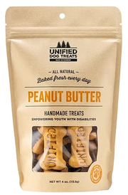 Unified Dog Treats Peanut Butter 4oz