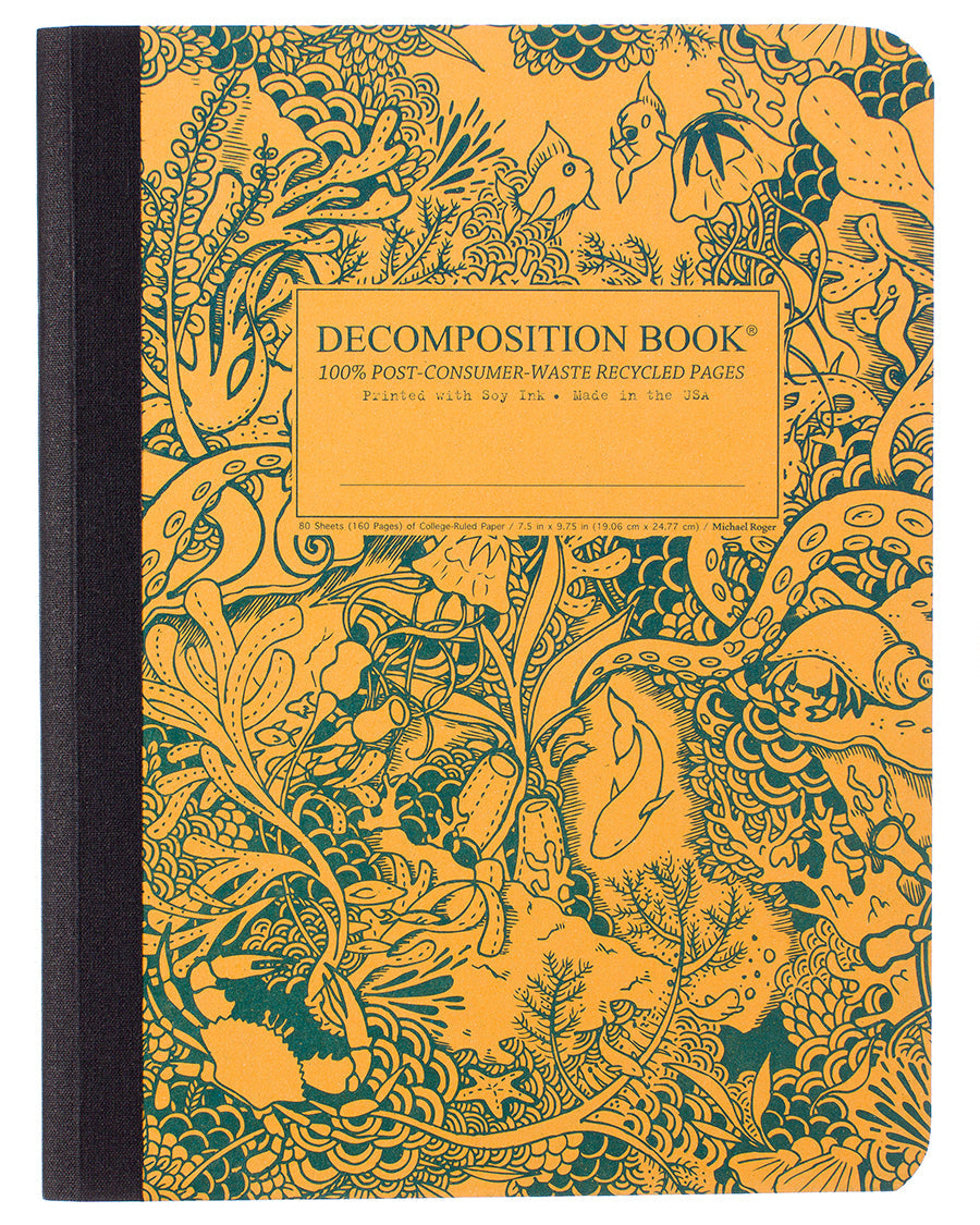 Decomposition Notebook - Under The Sea Orange by Homeportonline