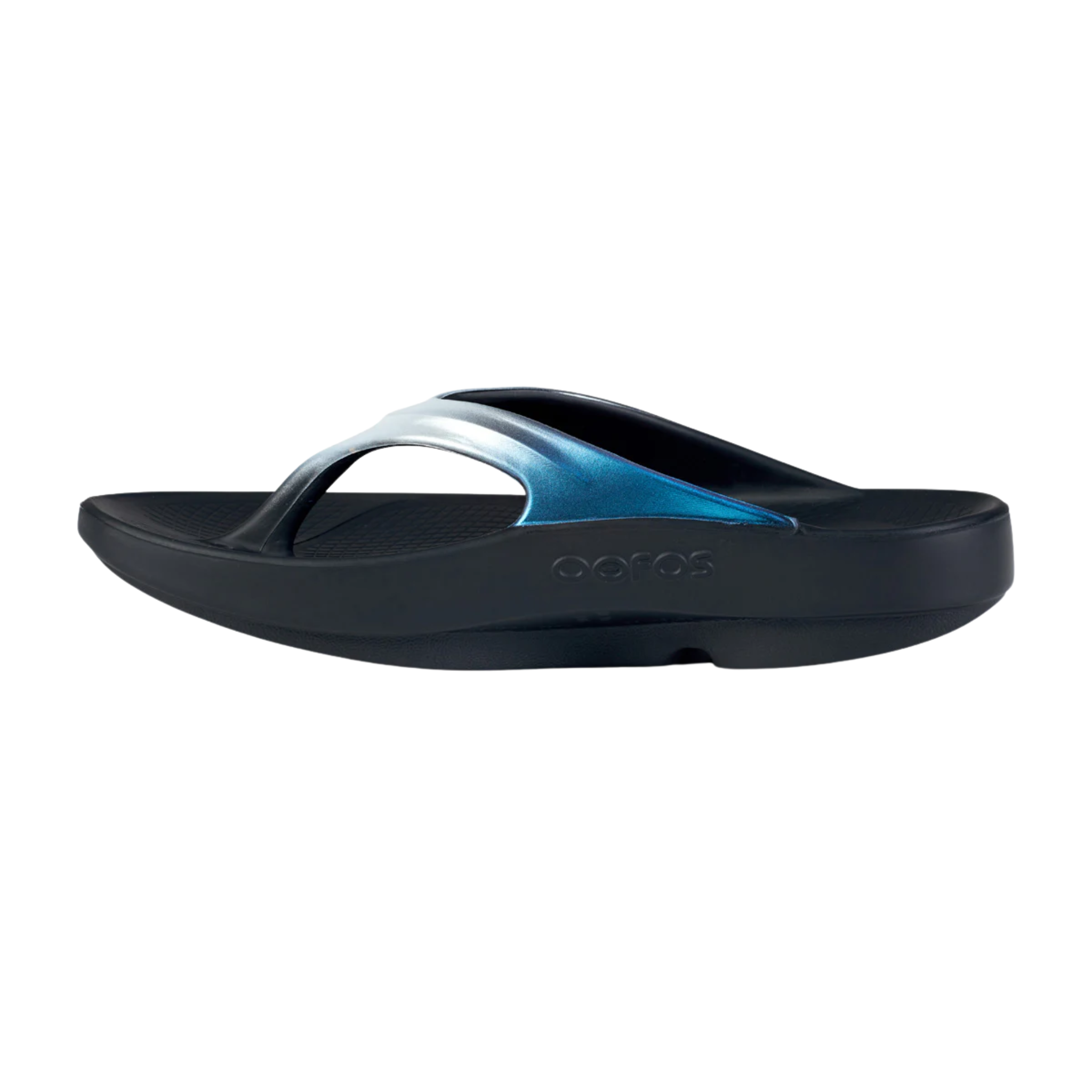 OOfos Women's OOlala Luxe Sandal - Black/Frost
