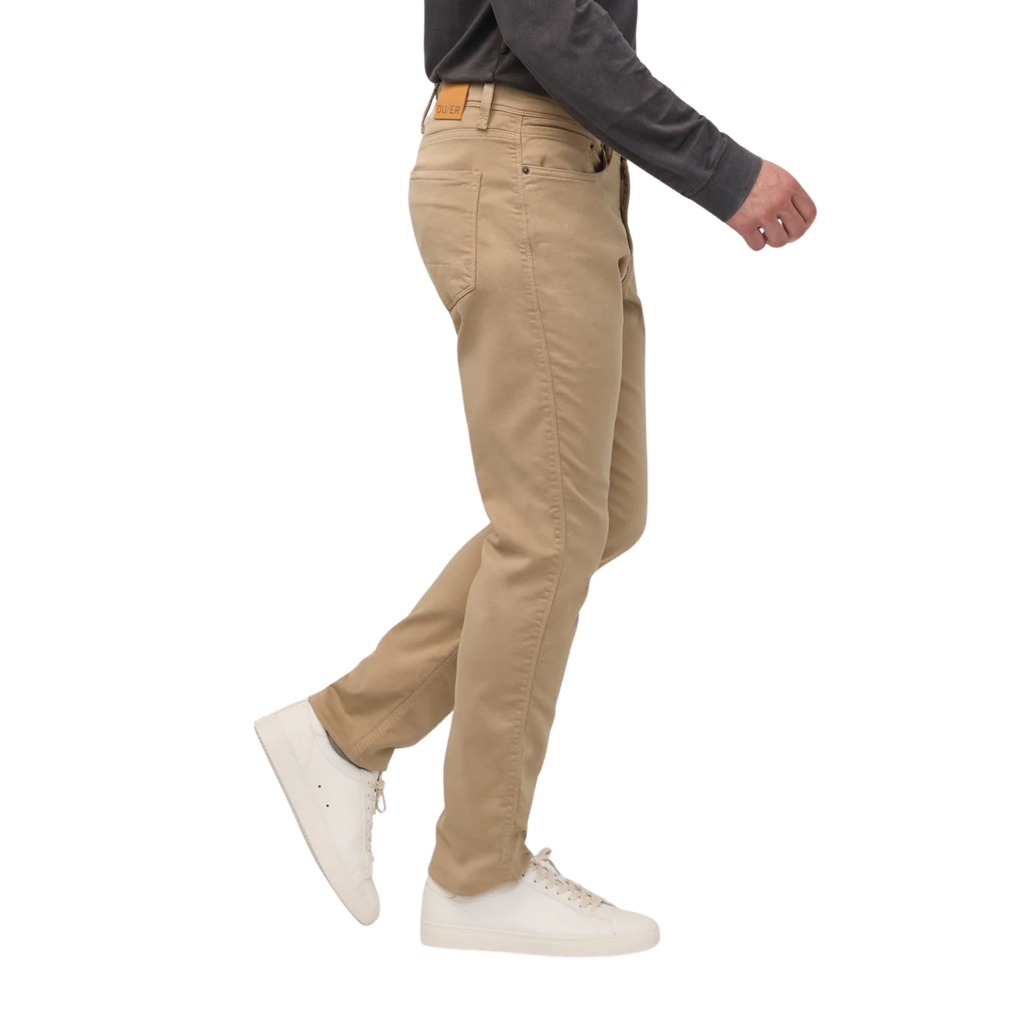Duer Men's No Sweat Relaxed Taper Pant - Desert Khaki