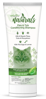 Vetality Naturals Flea & Tick Conditioning Shampoo for Cats 8 fl oz