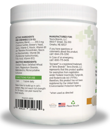 Vetality Naturals Oral Flea & Tick Chews for Cats 120 ct