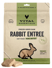Vital Freeze-Dried Raw Rabbit Entree Cat Food Mini Patties, 15 oz
