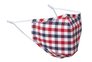 Visage Plaid Red/Blue Face Mask