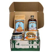 Vermont Gift Box with One 16oz Boston Round Bottle of Vermont Maple Syrup with Options by Barred Woods Maple