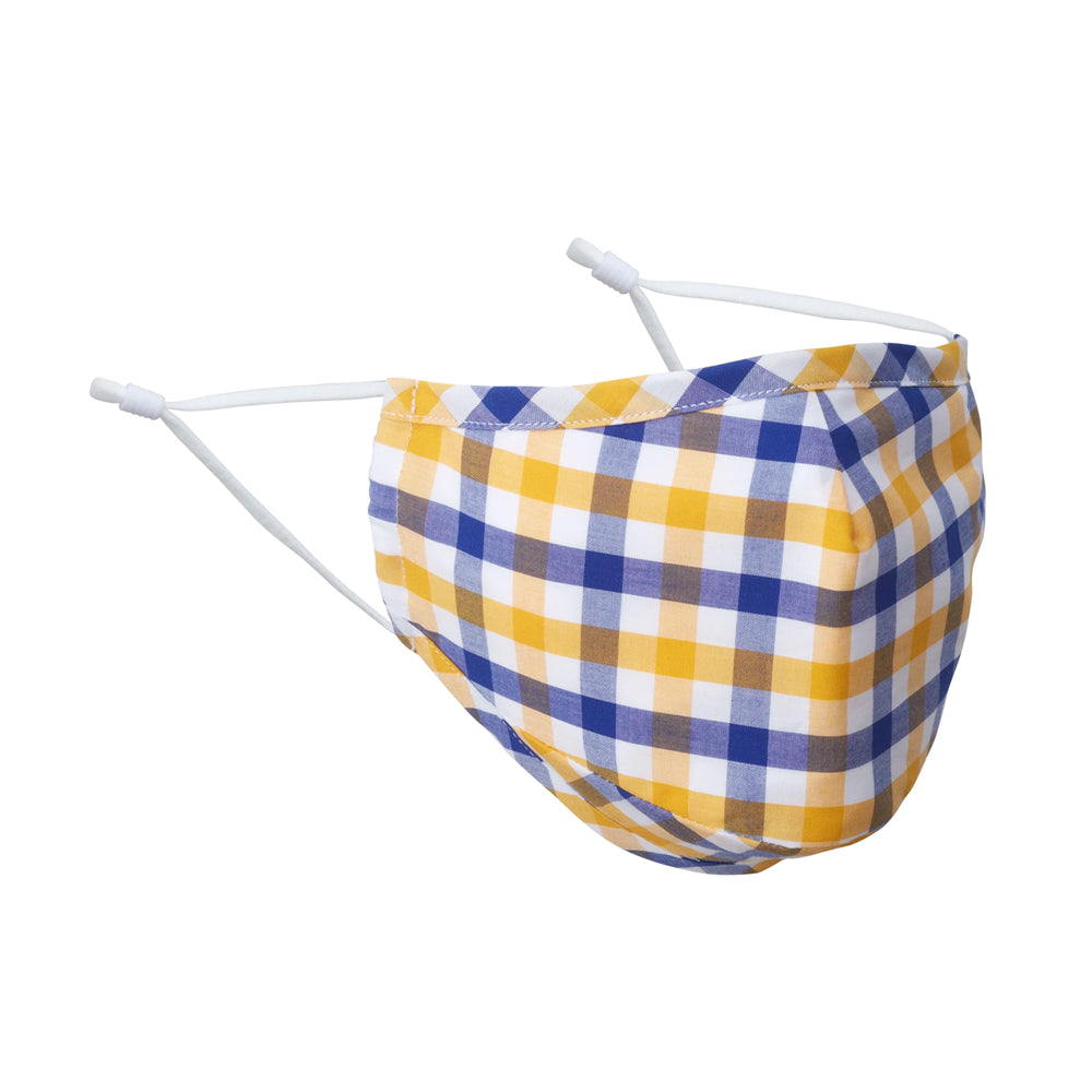 Visage Plaid Blue/Yellow Face Mask