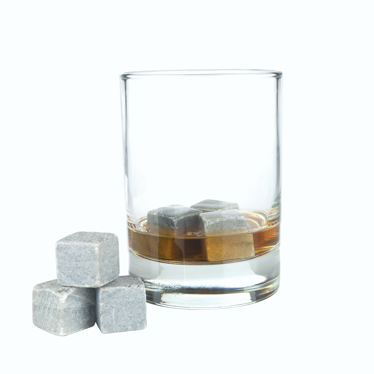 Whiskey Stones - Soapstone Cubes Glacier Rocks 6 Piece Box by Homeportonline
