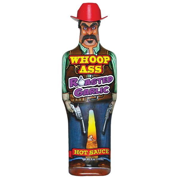 Barbecue Hot Sauce Whoop Ass Cowboy Roasted Garlic by Homeportonline