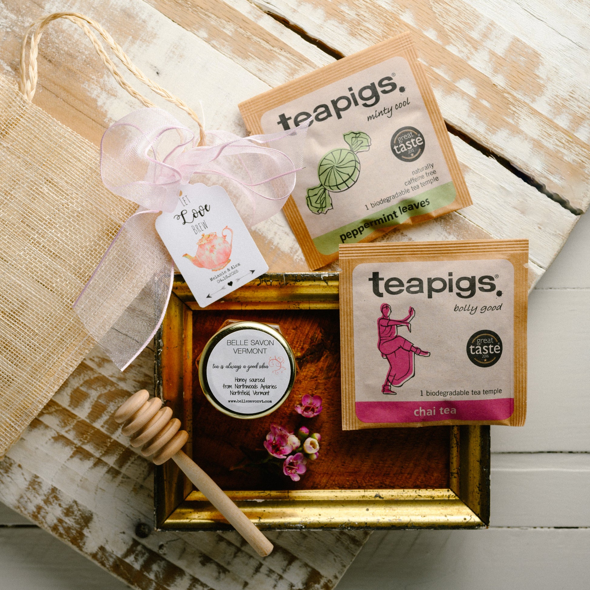 Tea Party Favor-Shortbread/Macaron and Honey-Wedding-Bridal Shower-Baby Shower-Belle Savon Vermont by Belle Savon Vermont