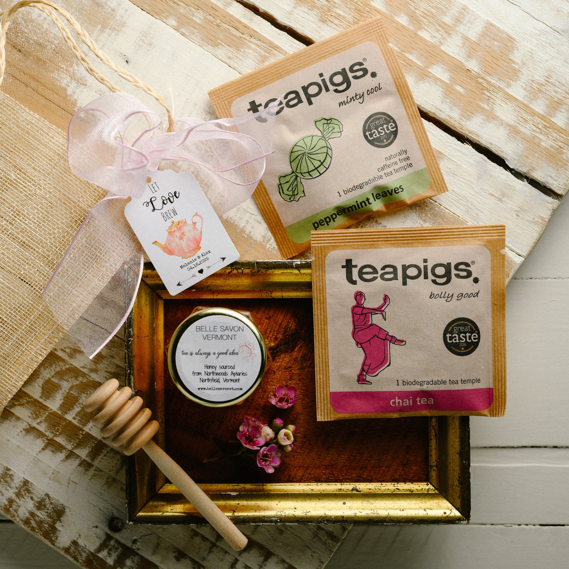 Tea Party Favor-Shortbread/Macaron and Honey-Wedding-Bridal Shower-Baby Shower-Belle Savon Vermont by Belle Savon Vermont