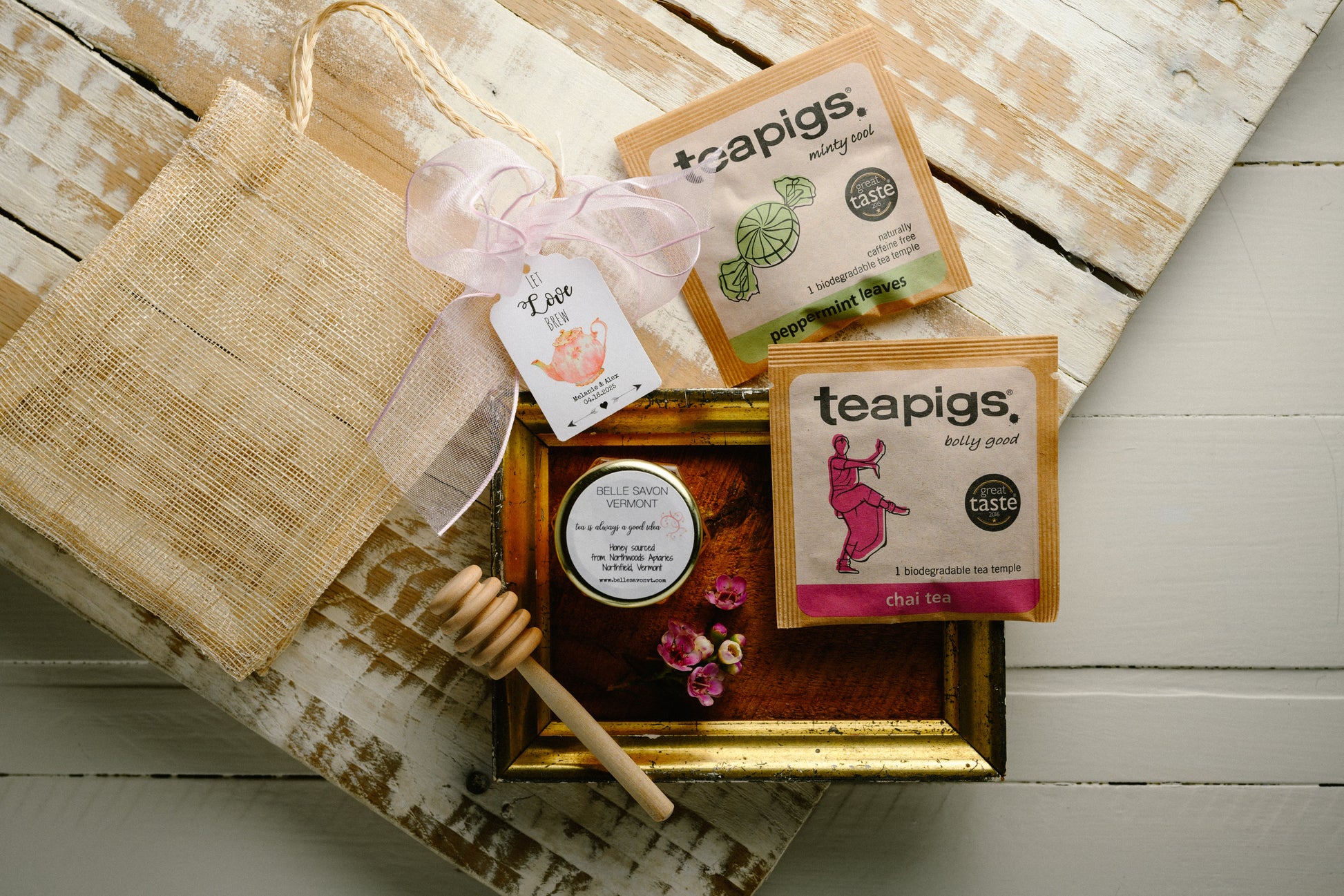 Tea Party Favor-Shortbread/Macaron and Honey-Wedding-Bridal Shower-Baby Shower-Belle Savon Vermont by Belle Savon Vermont