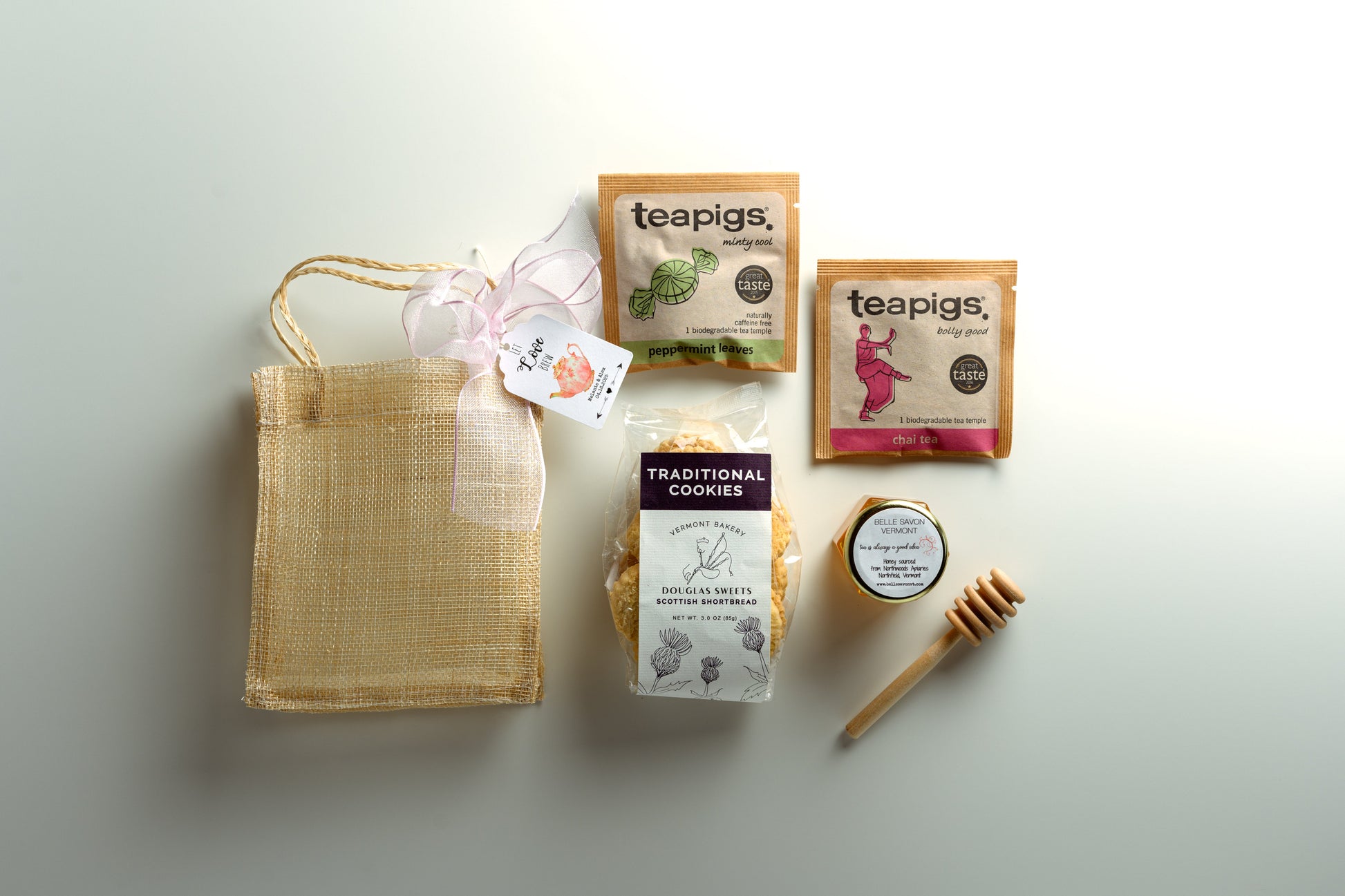 Tea Party Favor-Shortbread/Macaron and Honey-Wedding-Bridal Shower-Baby Shower-Belle Savon Vermont by Belle Savon Vermont