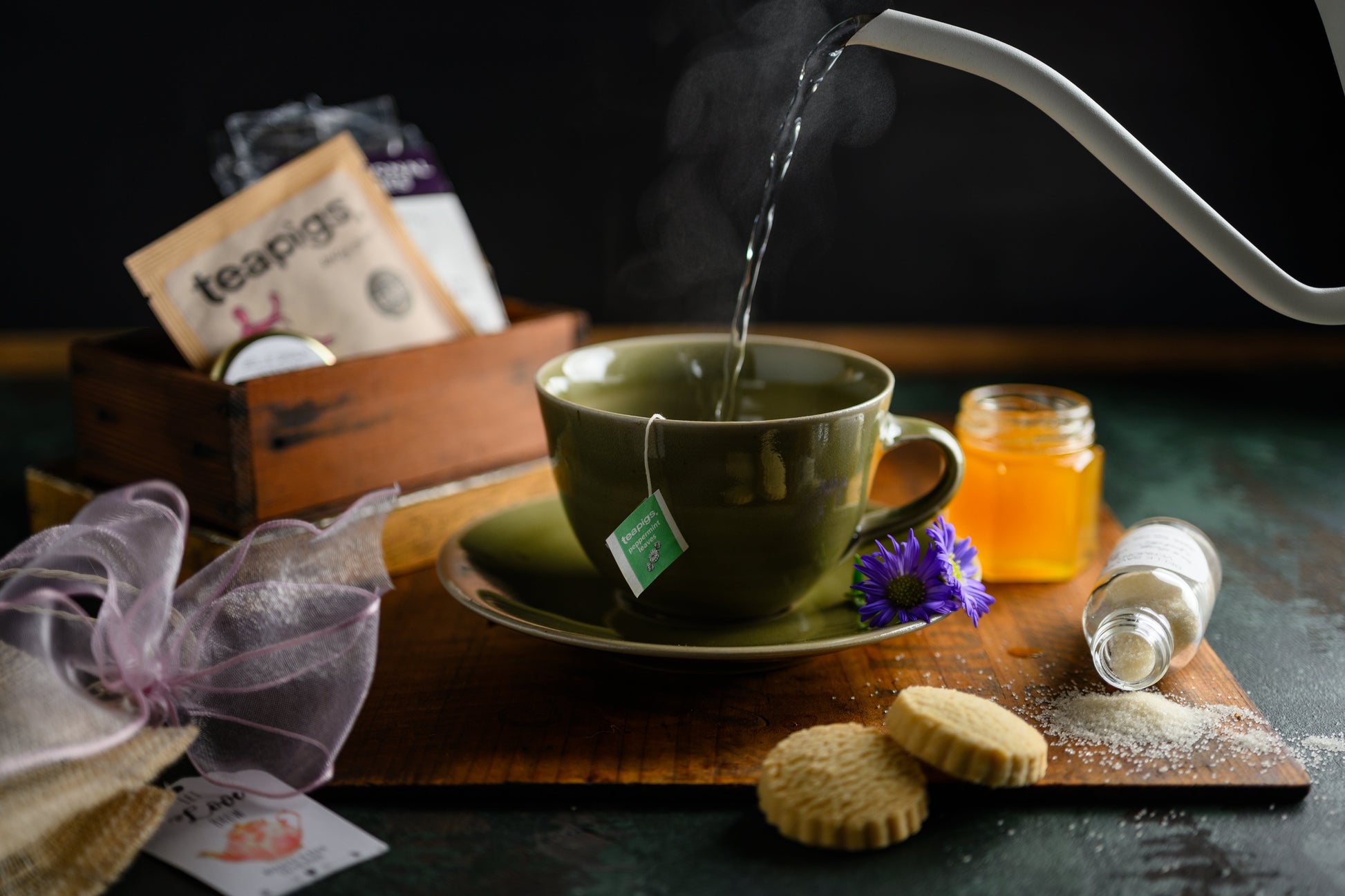 Tea Party Favor-Shortbread/Macaron and Honey-Wedding-Bridal Shower-Baby Shower-Belle Savon Vermont by Belle Savon Vermont