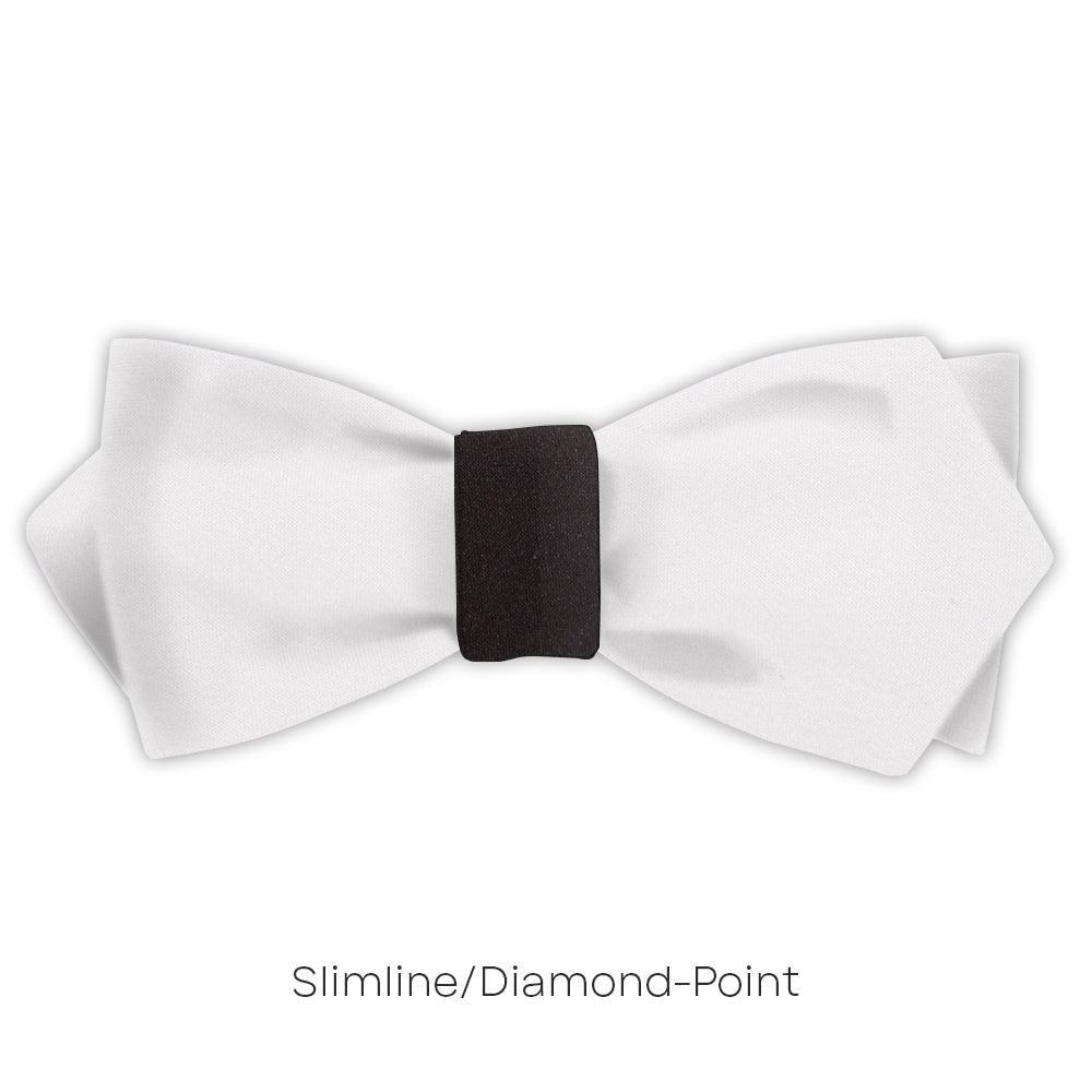 White/Black Charmeuse - Reversible bow ties